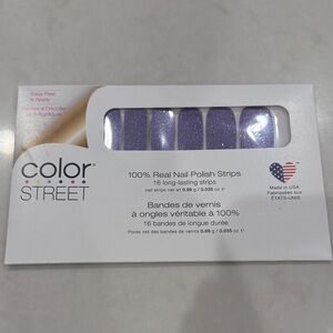 Color Street Lavender Glitter Nail Polish Strips